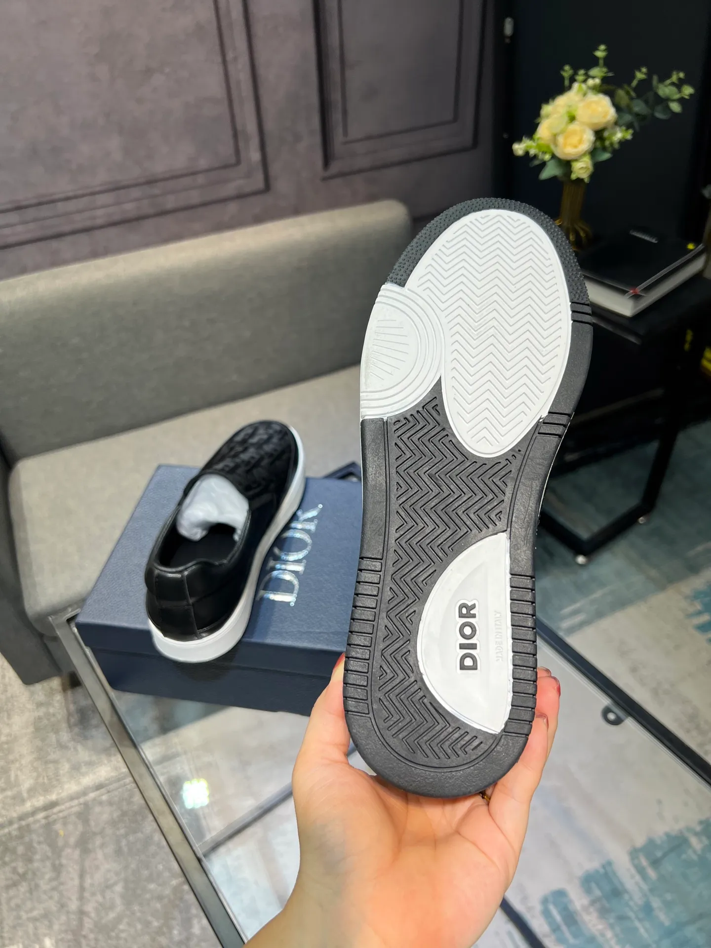Men's shoes 💰420 [Dior] 🔝The latest masterpiece of high-end men's shoes brand: original special cloth fabric imported from Italy + cowhide + imported sheepskin lining 🔥Original toe-cap rubber outsole Soft and comfortable, making walking more convenient and comfortable! Size: 38-44 (45 can be customized)